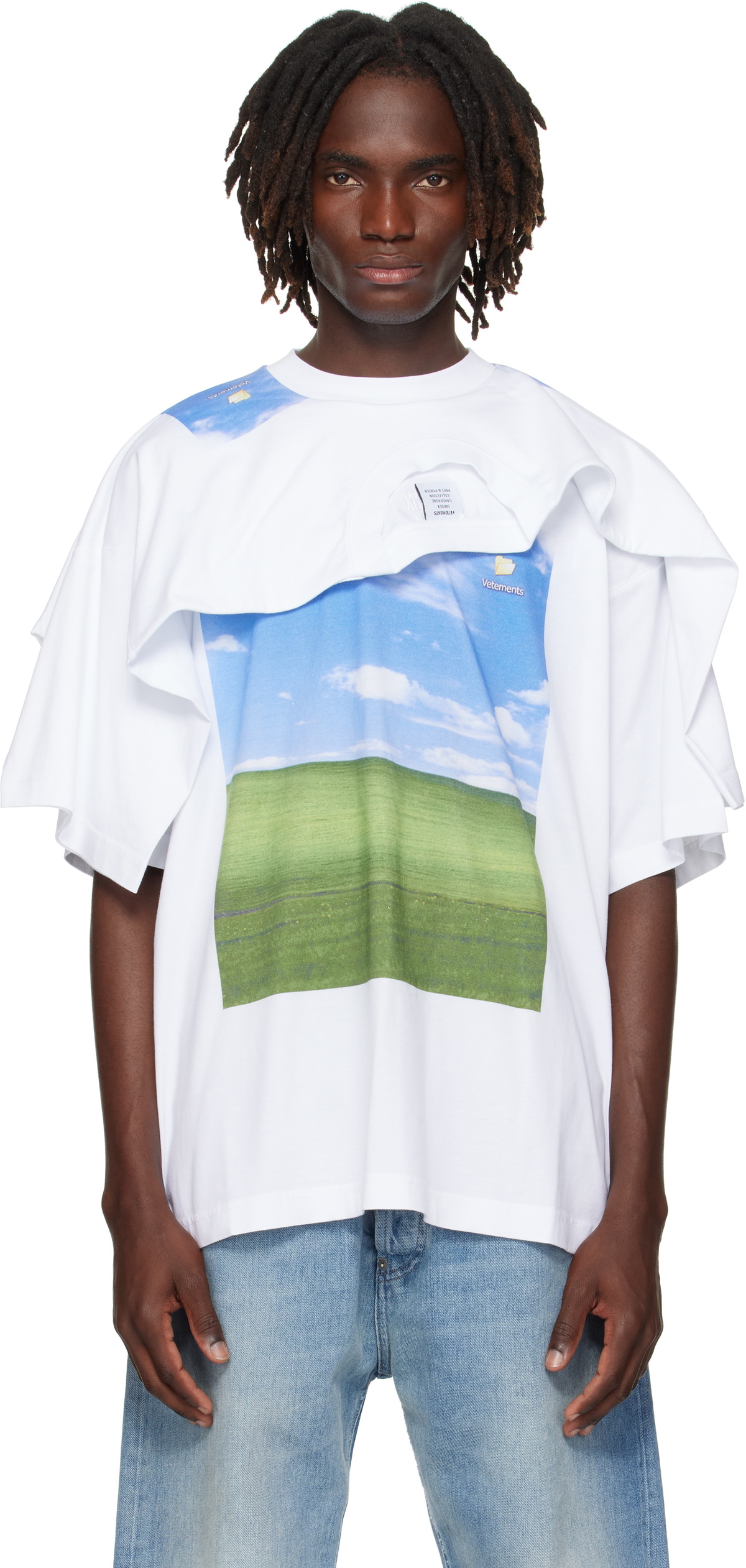 VETEMENTS Black '500 Million Dollars' Oversized T-shirt