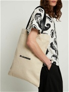 JIL SANDER - Linen & Canvas Logo Tote Bag