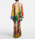 Alémais Mlak printed silk twill wide-leg pants