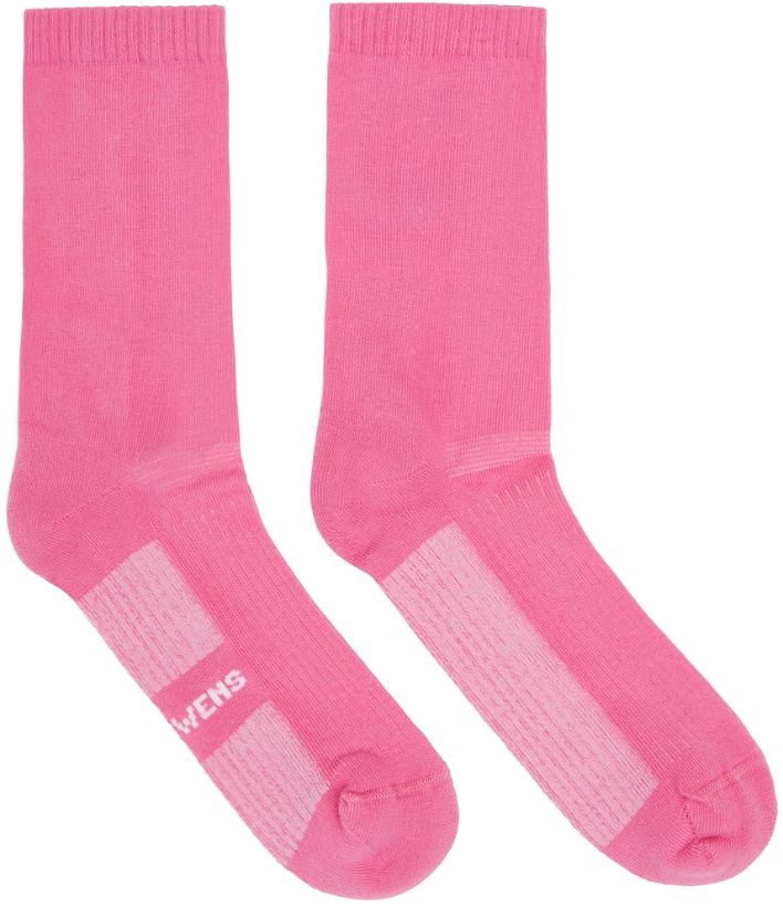 Photo: Rick Owens Pink Logo Socks