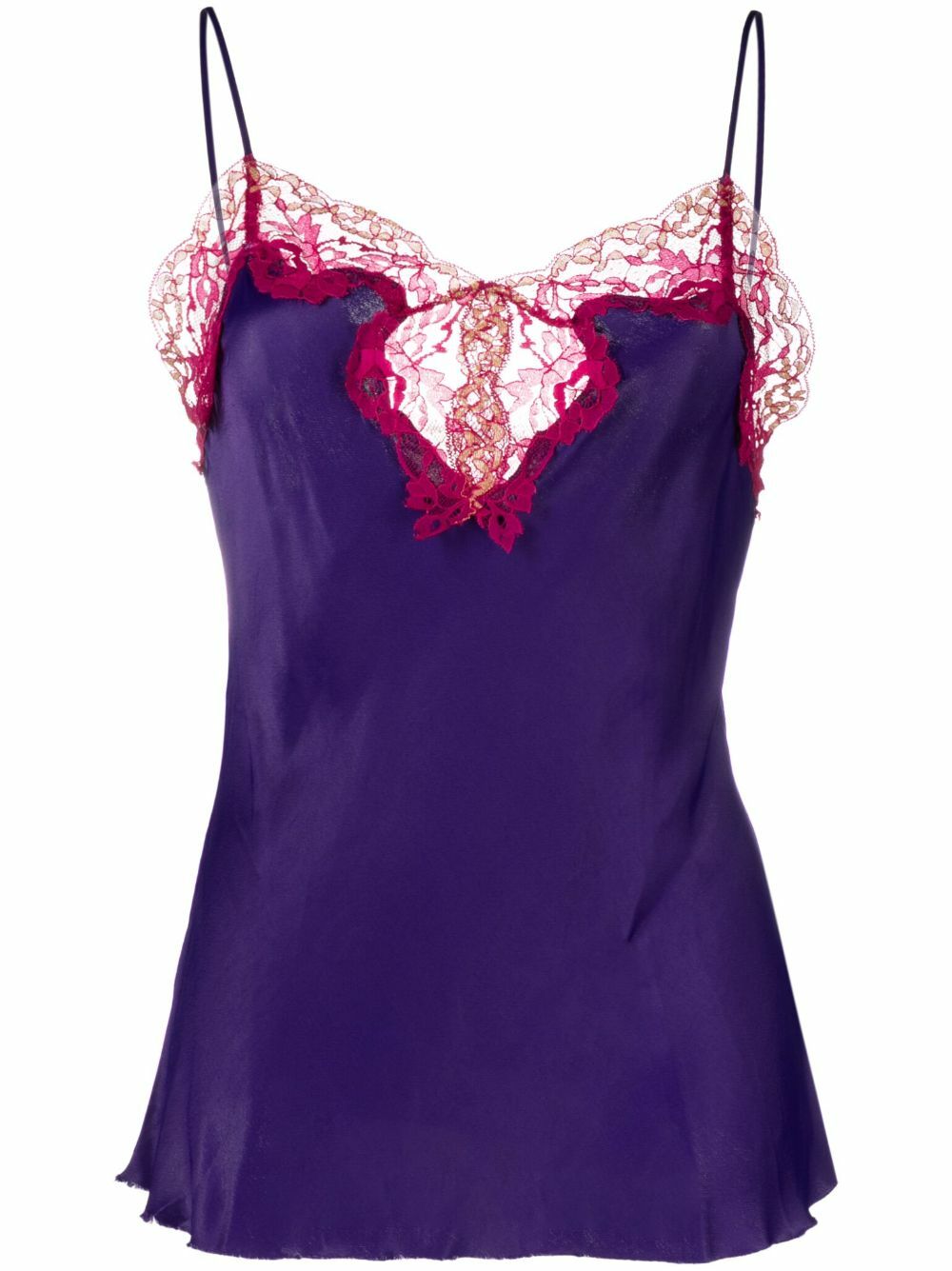 pink satin vest top