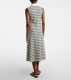 Frame Sea Breeze striped cotton polo dress