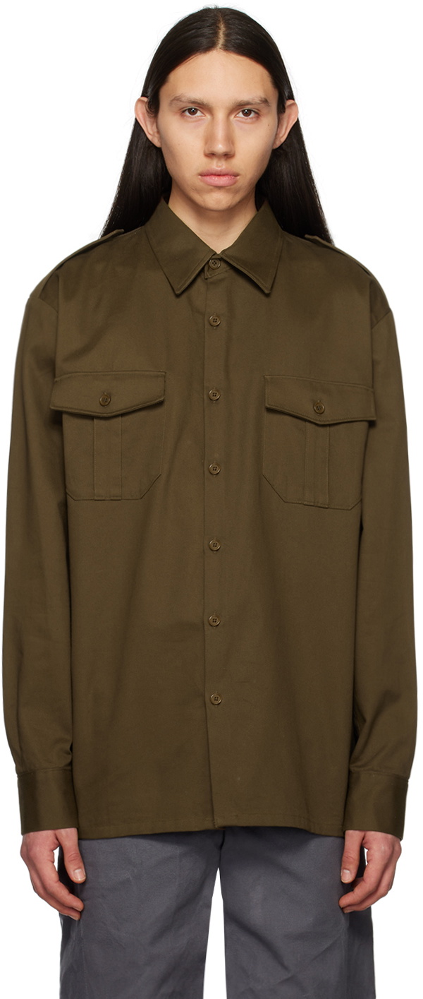 BRYAN JIMENÈZ SSENSE Exclusive Brown Shirt