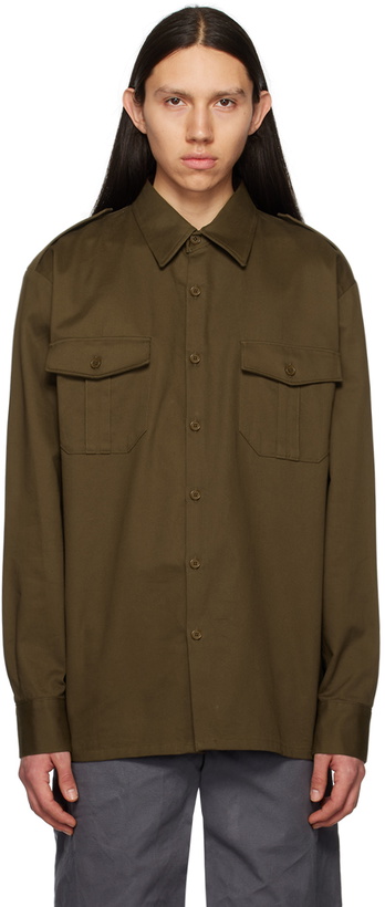 Photo: BRYAN JIMENÈZ SSENSE Exclusive Brown Shirt