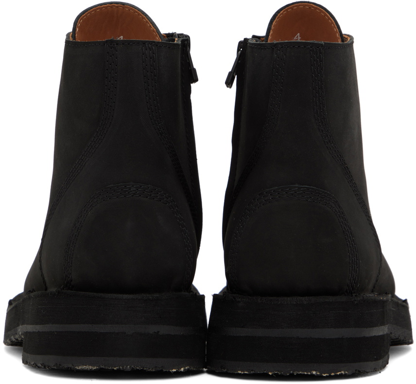 【yamamoto】 Yohji Yamamoto Black Fastener Biker Boots Yohji Yamamoto