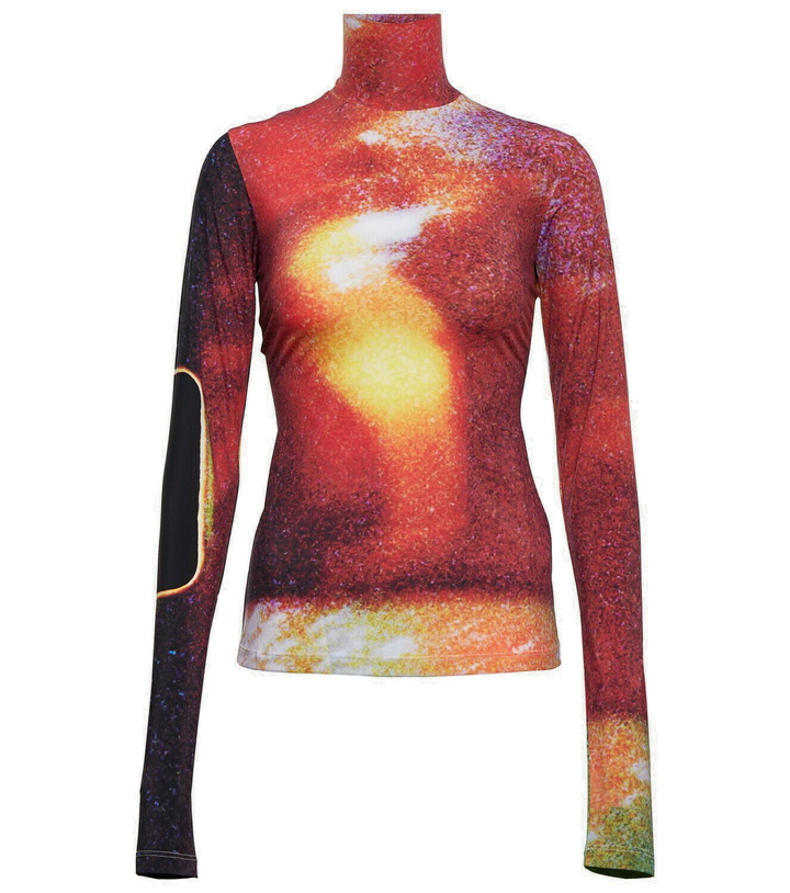Photo: MM6 Maison Margiela Printed turtleneck top