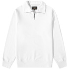 Beams Plus Men's Half Zip Sweat in White