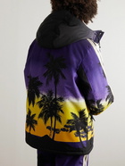 Palm Angels - Palm Sunset Printed Hooded Ski Jacket - Purple