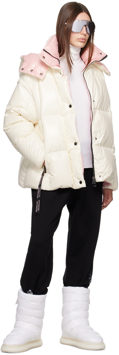 Moncler Off-White & Pink Parana Down Jacket Moncler
