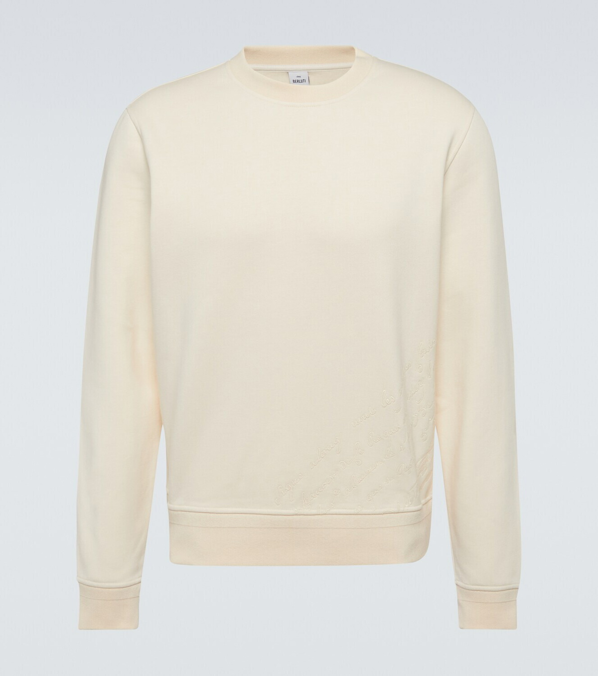 Berluti Scritto embroidered cotton sweatshirt