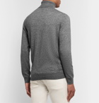 Loro Piana - Mélange Cashmere and Silk-Blend Rollneck Sweater - Gray