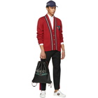 Gucci Red Wolf Patch Cardigan