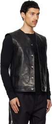 Rick Owens Black Temple Work Vest