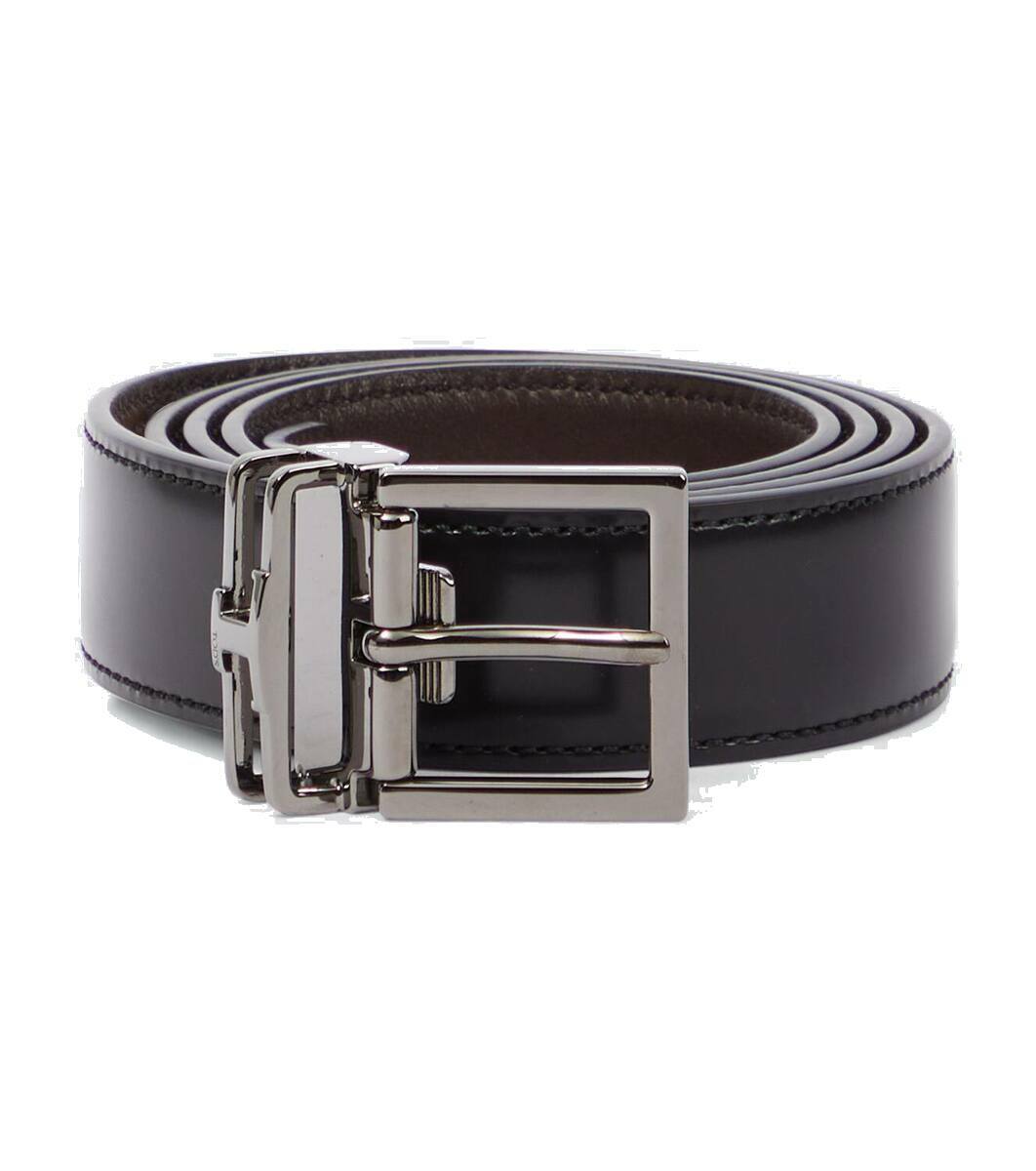 【送料&関税込】Tod's Reversible T Timeless Leather Belt Man MULTICOLOUR T Timeless Reversible Belt in Leather