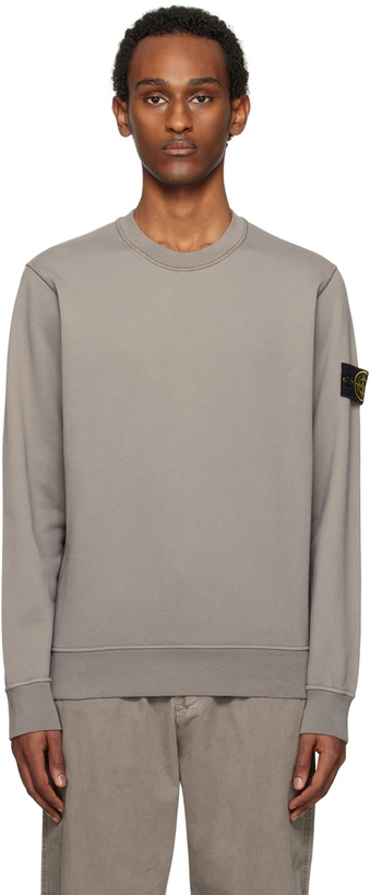 Photo: Stone Island Gray Patch Sweatshirt