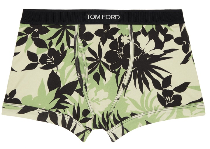 Photo: TOM FORD Green & Black Floral Boxers