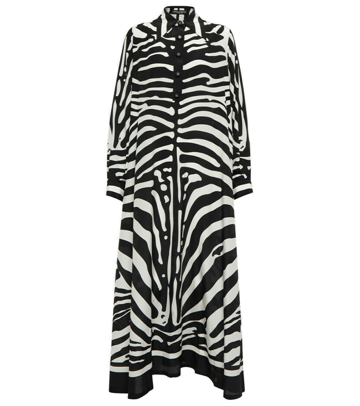 Photo: Dolce&Gabbana - Zebra silk crêpe de chine shirt dress