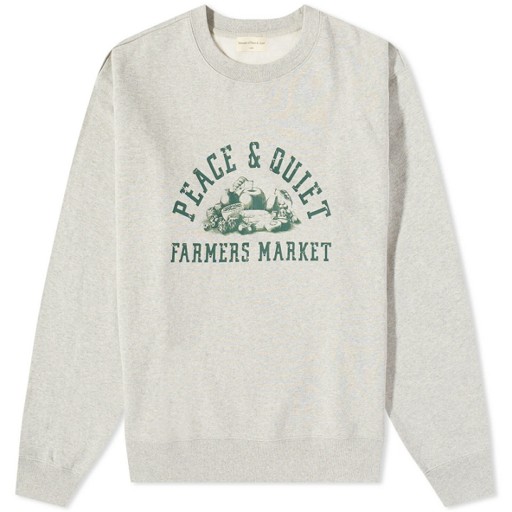 Photo: Museum of Peace and Quiet Men's Farmers Market Crew Sweatshirt in Heather