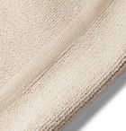 JACQUEMUS - Grain Herringbone Tape-Trimmed Cotton Sweater - Neutrals