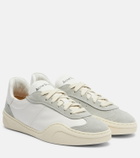 Acne Studios Suede-trimmed leather sneakers