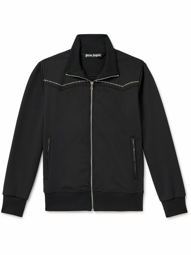 Photo: Palm Angels - Studded Tech-Jersey Track Jacket - Black