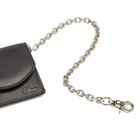 Dime Men's Chain Leather Wallet in Black 