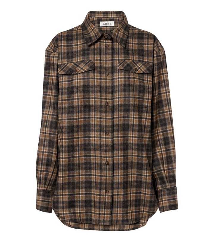 Photo: Róhe Checked wool-blend overshirt