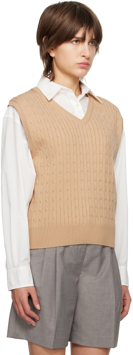 Dunst Beige V-Neck Vest