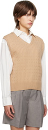 Dunst Beige V-Neck Vest