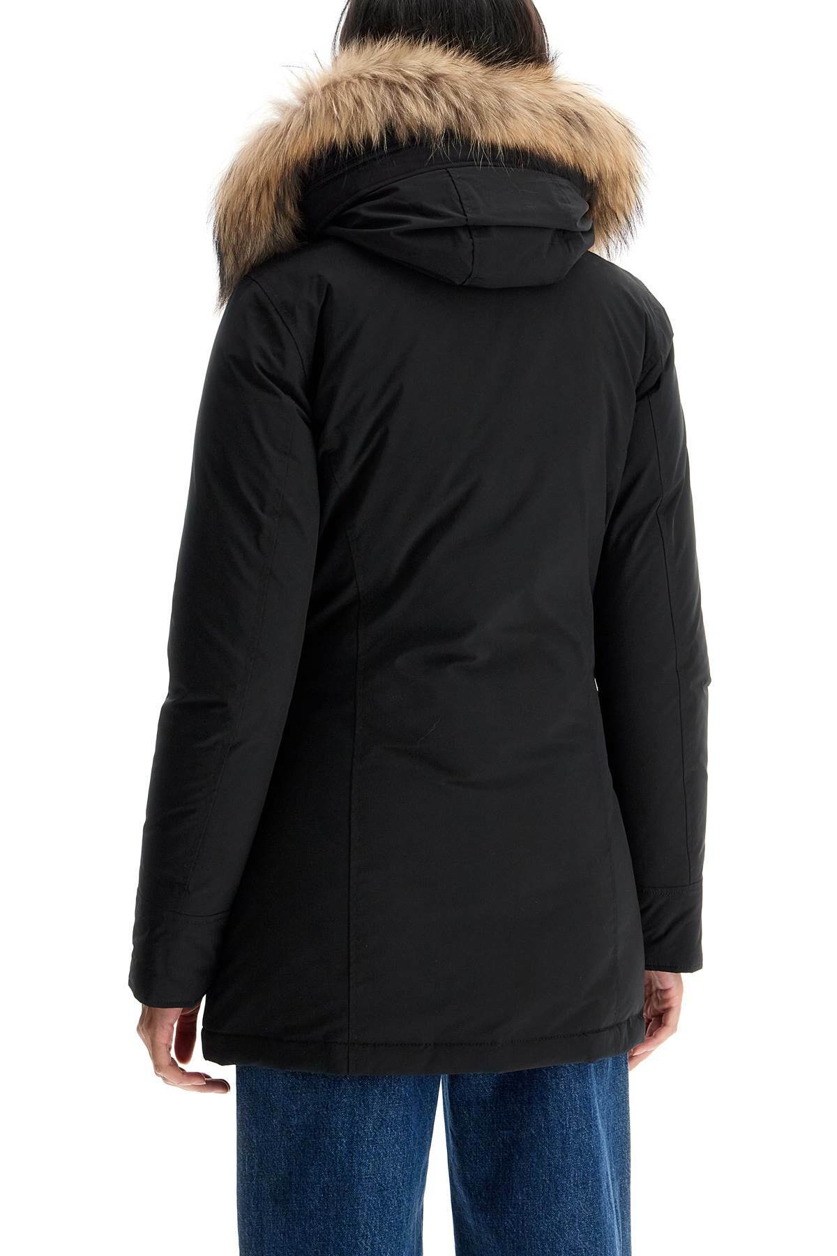 WOOLRICH luxury arctic parka with fur Black Woolrich