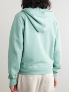 TOM FORD - Brushed Cotton-Blend Jersey Zip-Up Hoodie - Green