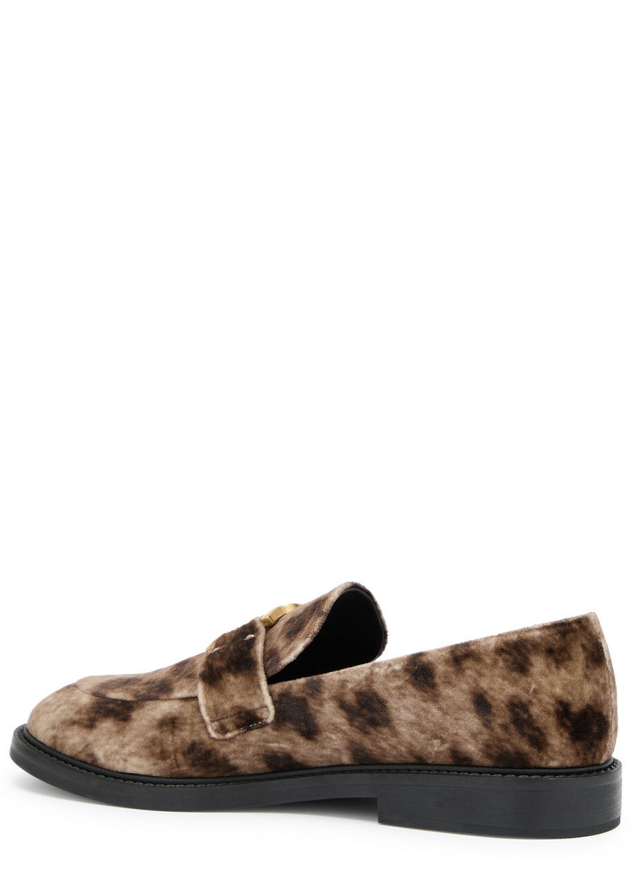 Chloe Marcie 25 Leopard-print Velvet Loafers