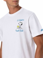 MC2 Saint Barth Man Cotton T-shirt With Snoopy Padel Print And Embroidery| Snoopy Peanuts Special Edition