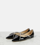 Jimmy Choo Genevi embellished leather ballet flats