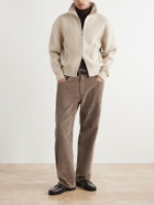 Officine Générale - Florys Ribbed Wool-Blend Zip-Up Cardigan - Neutrals