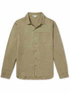 James Perse - Garment-Dyed Linen Shirt - Green