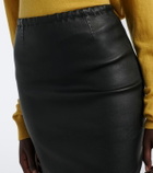 Stouls Gilda leather midi skirt