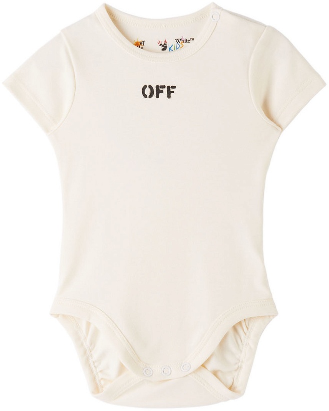 Photo: Off-White Baby Three-Pack Multicolor Cotton Bodysuits