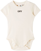 Off-White Baby Three-Pack Multicolor Cotton Bodysuits