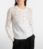 Oscar de la Renta Embroidered virgin wool cardigan