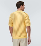 King & Tuckfield Striped wool bowling shirt