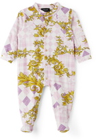 Versace Baby Pink Barocco Argyle Bodysuit