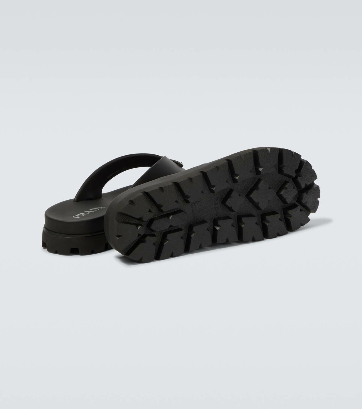 Prada Logo thong sandals