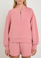 Varley Davidson Half-zip Stretch-jersey Sweatshirt Light Pink