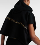 Versace Greca Border jersey cropped hoodie