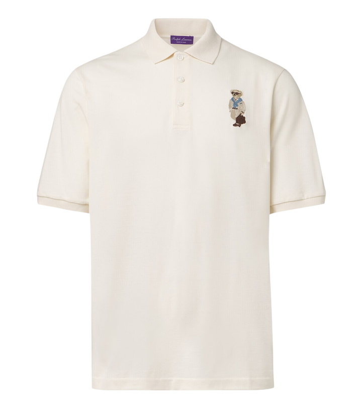 Photo: Ralph Lauren Purple Label Polo Bear cotton and cashmere piqué polo shirt