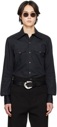 KOZABURO Black Slim-Fit Shirt