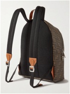 FENDI - Leather-Trimmed Monogrammed Coated-Canvas Backpack