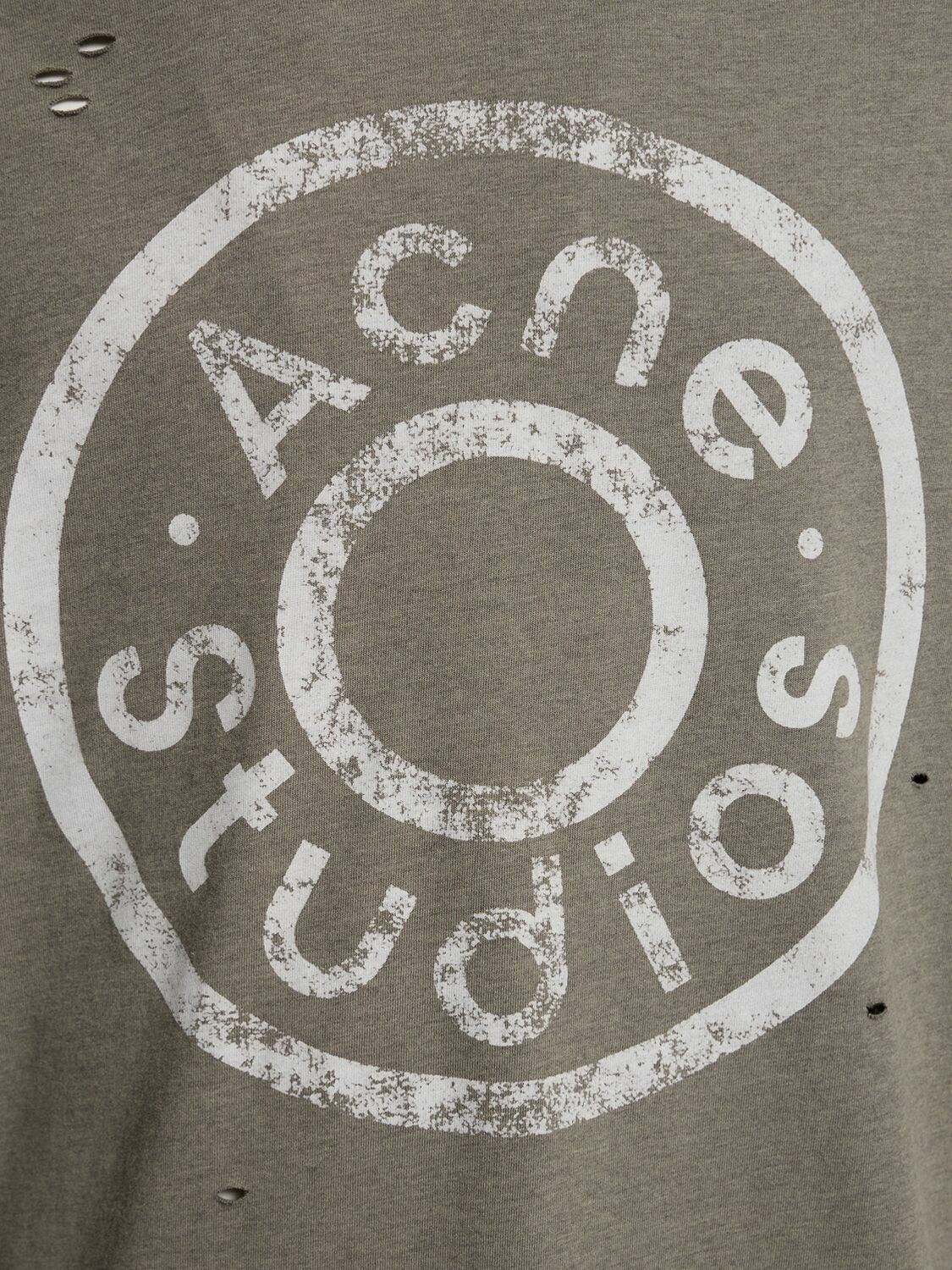 ACNE STUDIOS Exford Button Logo Distressed T-shirt Acne Studios ACNE STUDIOS Exford Button Logo Distressed T-shirt Acne Studios
