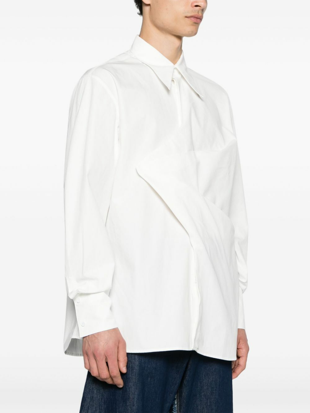 Bianca Saunders White Freetown Cotton Shirt